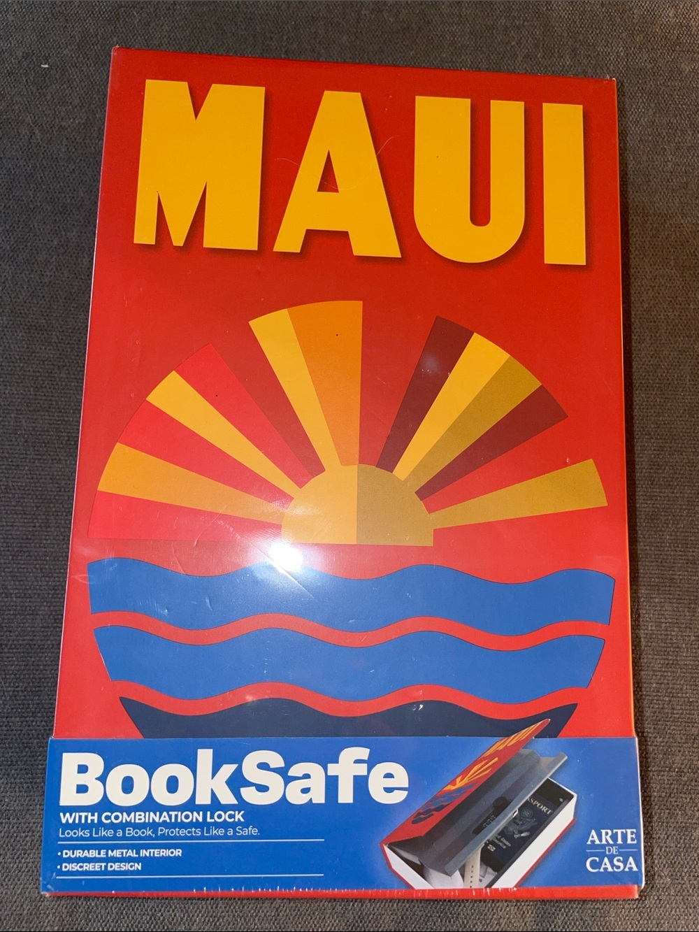 Maui BookSafe Combination Lock Book Safe in Red